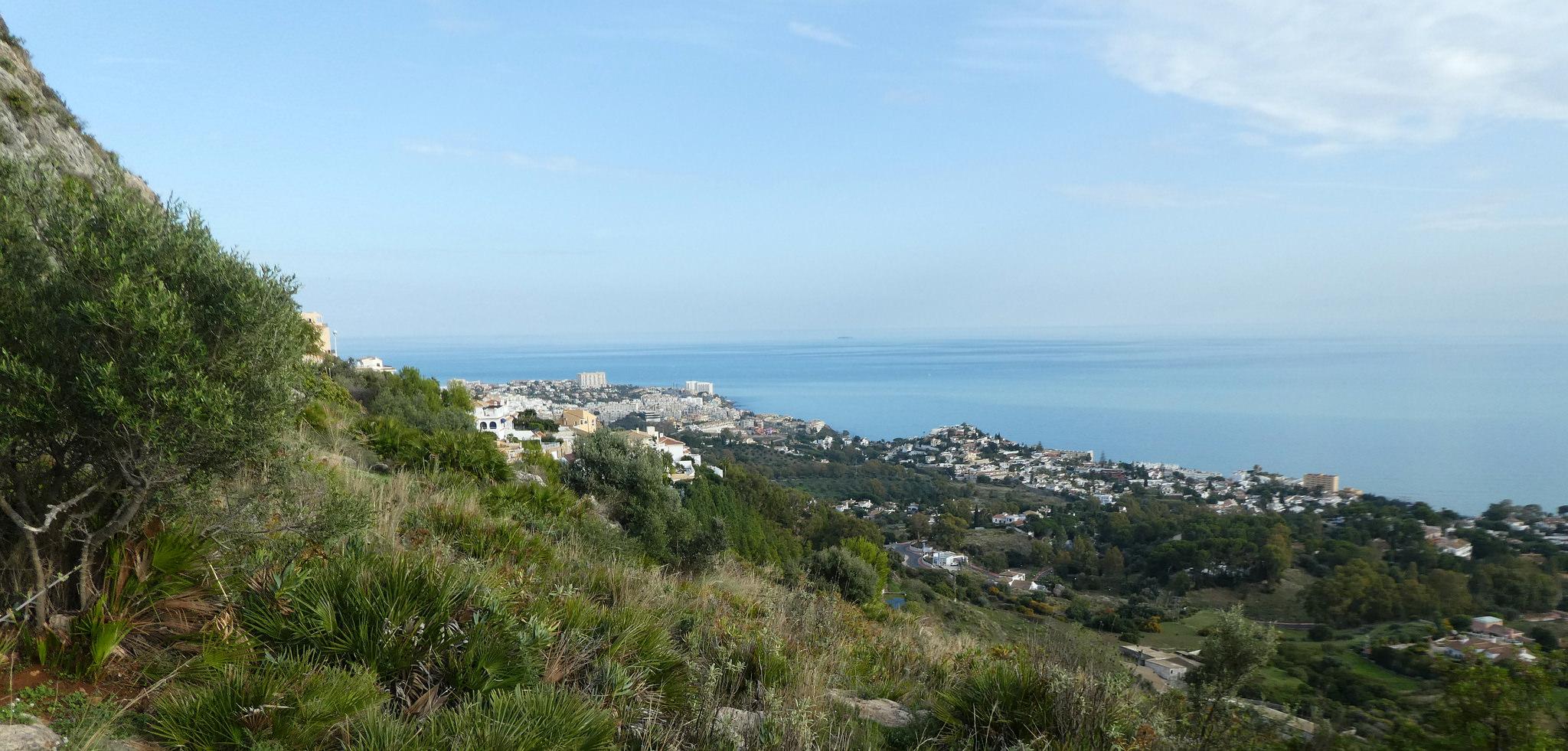 Blick von Benalmádena Pueblo auf das Meer