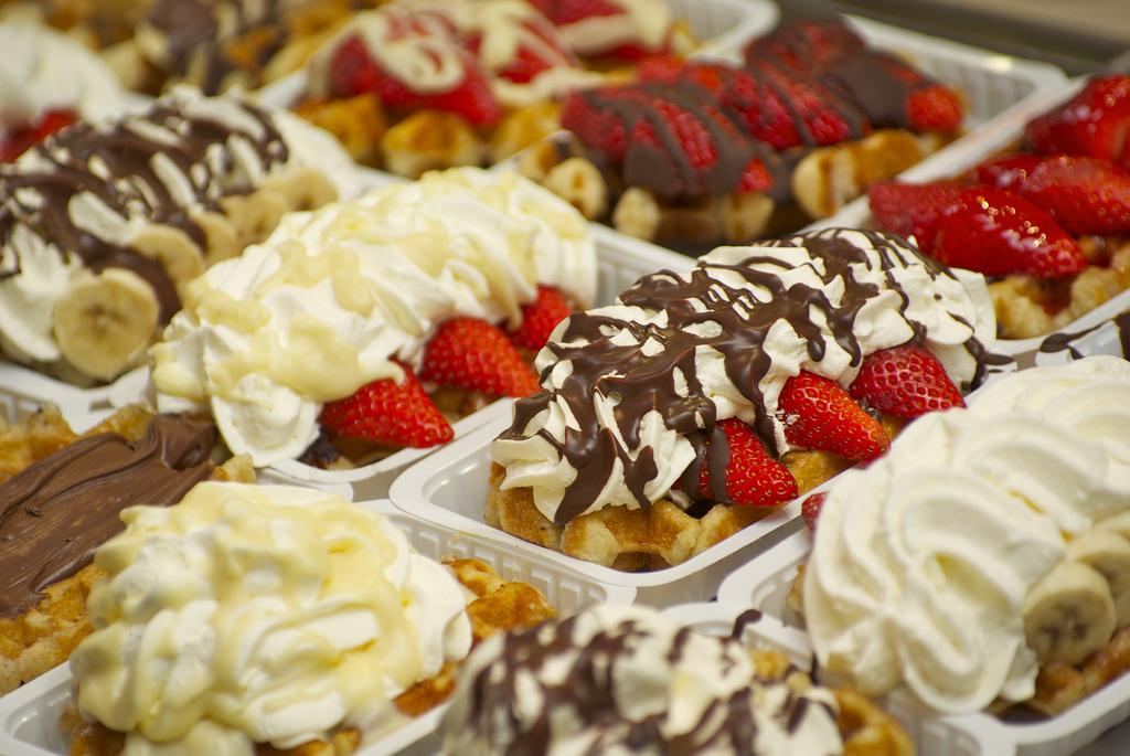 Belgische Waffeln mit diversen Toppings