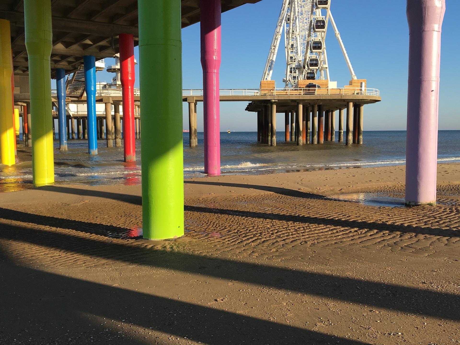 Scheveningen Strand mit Blick auf Riesenrad