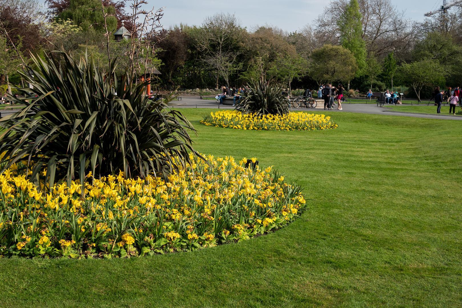 Blumenbeete in St. Stephan´s Green