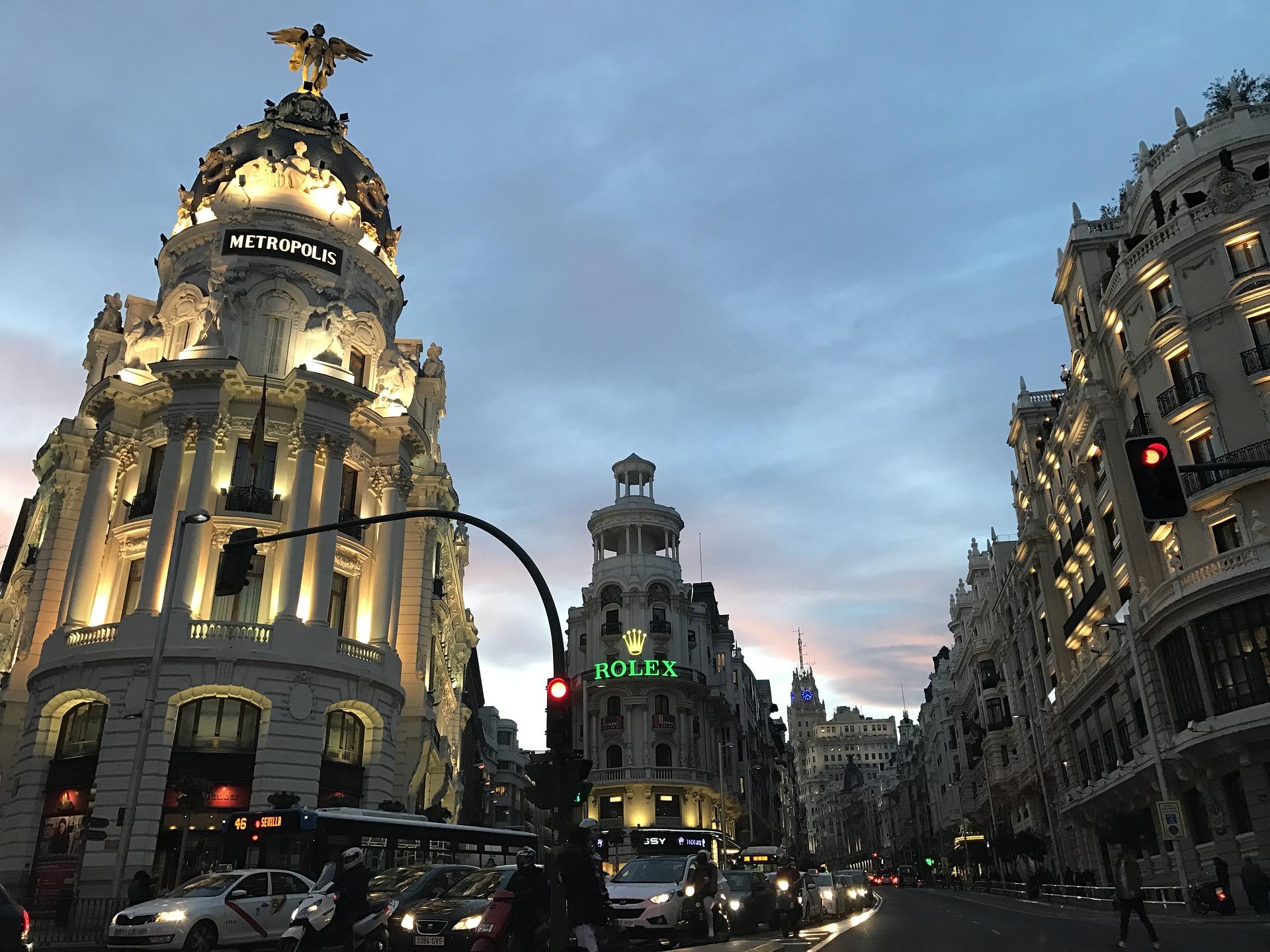 Madrid bei Sonnenuntergang