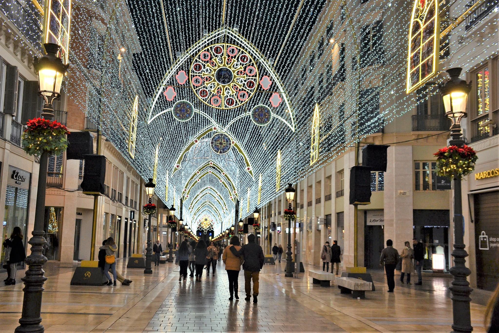 Calle Larios zur Weihnachtszeit