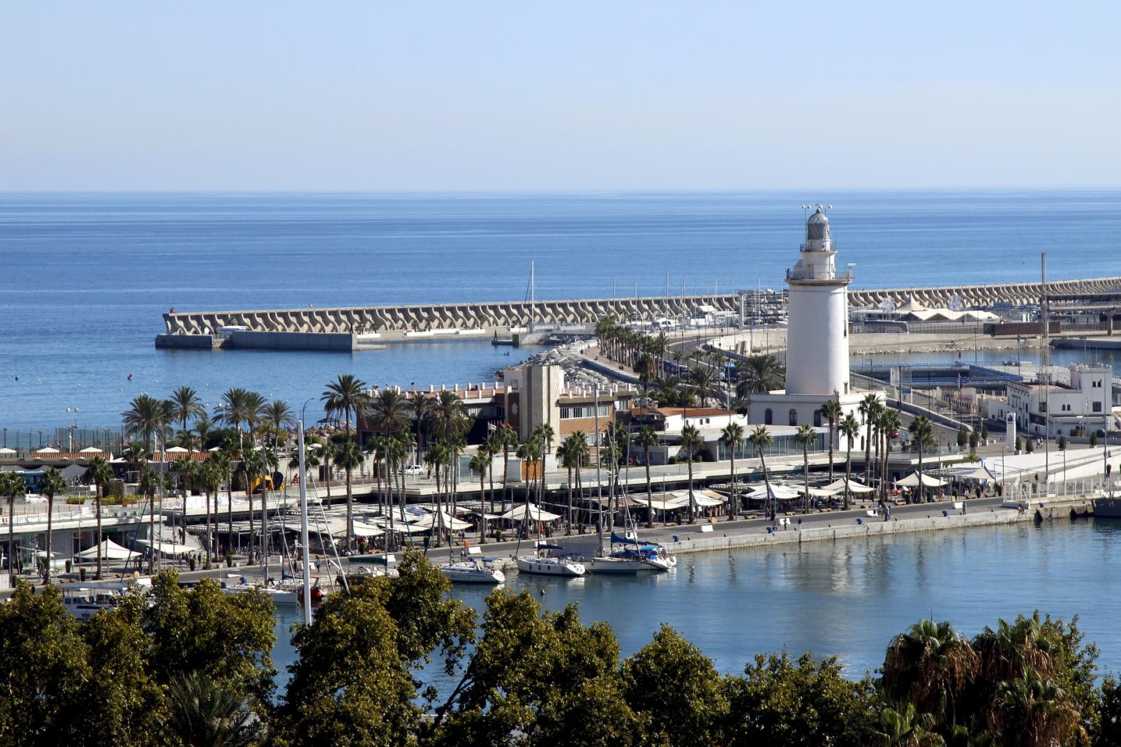 Hafen Málaga Einer der ältesten Häfen im Mittelmeerraum