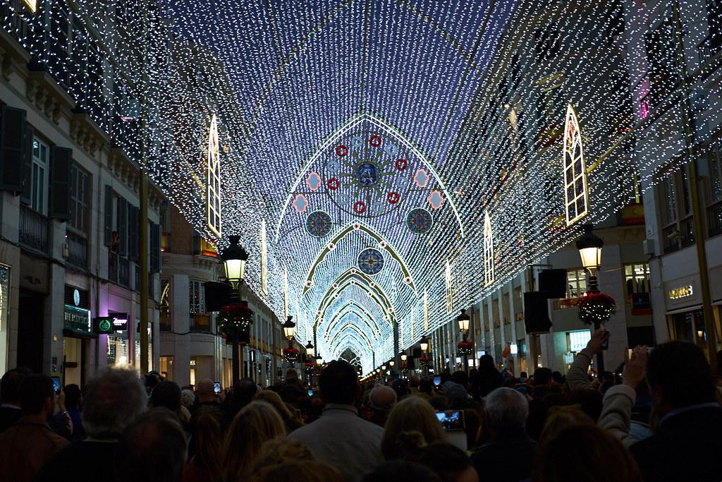 Weihnachtsbeleuchtung in der Calle Larios